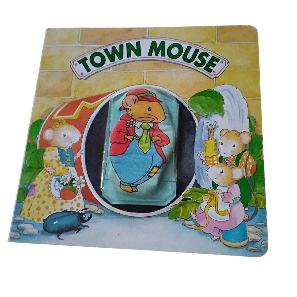 Town Mouse Patchwork Mice Finger Puppet Board Book Todtri 1999 Geraldine Dobbie